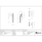 Polished Bronze Locking Art Deco Fastener - RH - Locking Fasteners - From The Anvil - Yester Home