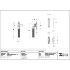 Polished Bronze Locking Brompton Fastener – LH - Locking Fasteners - From The Anvil - Yester Home