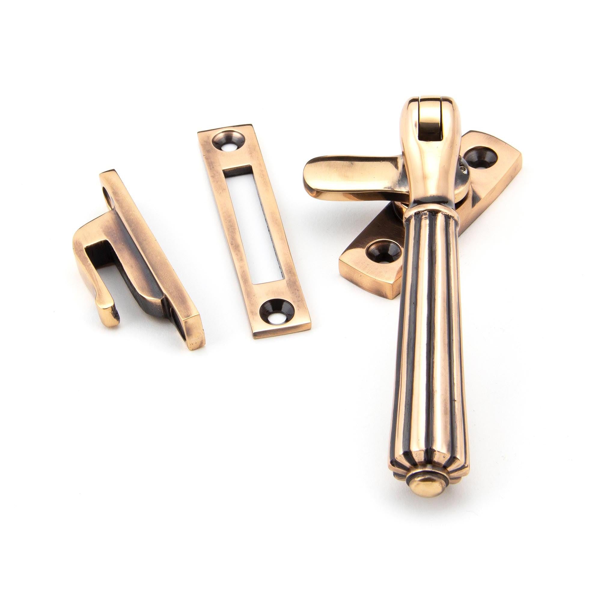 Polished Bronze Locking Hinton Fastener | From The Anvil - Locking Fasteners - From The Anvil - Yester Home