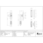 Polished Bronze Locking Reeded Fastener | From The Anvil-Locking Fasteners-Yester Home