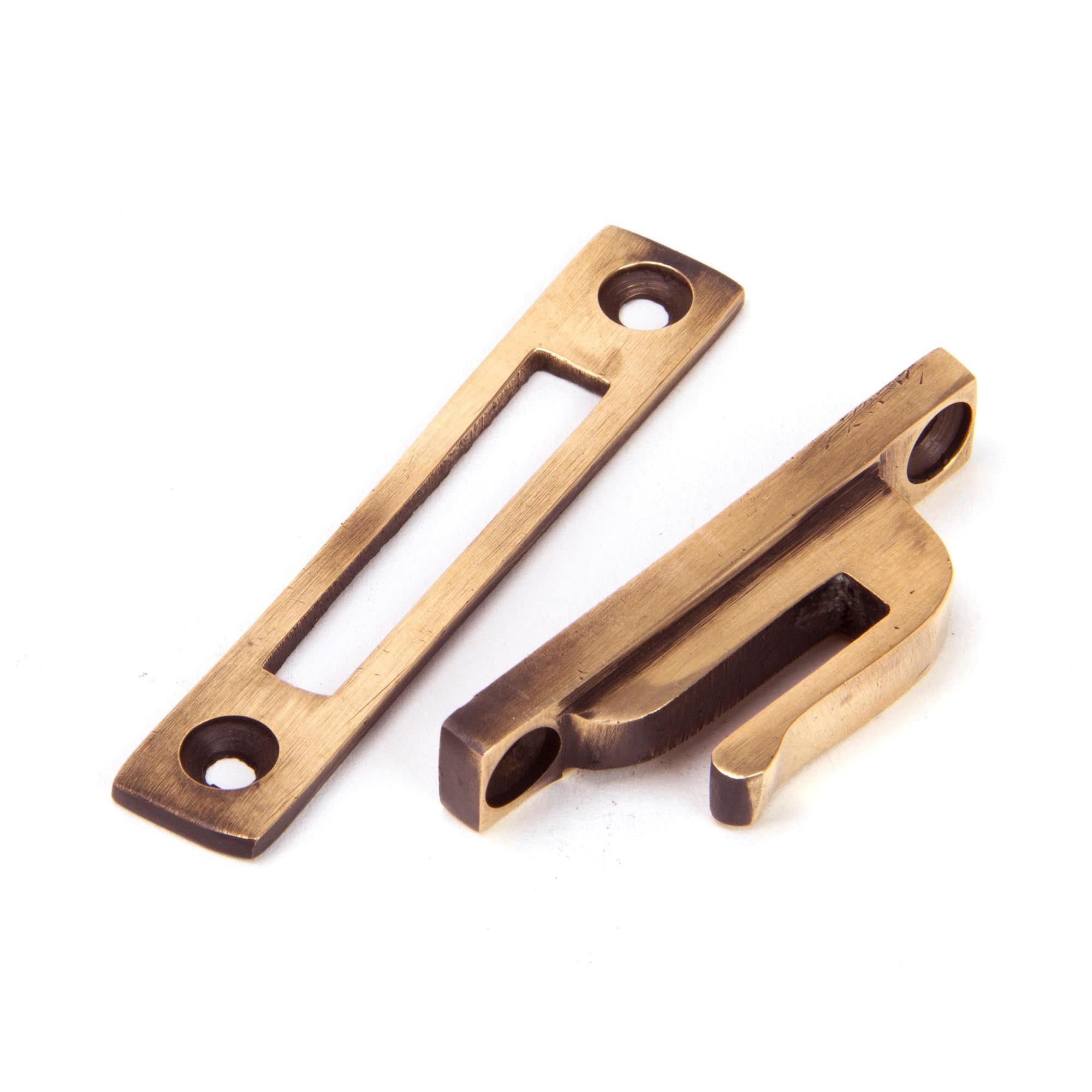 Polished Bronze Locking Reeded Fastener | From The Anvil - Locking Fasteners - From The Anvil - Yester Home