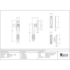 Polished Bronze Locking Reeded Fastener | From The Anvil - Locking Fasteners - From The Anvil - Yester Home