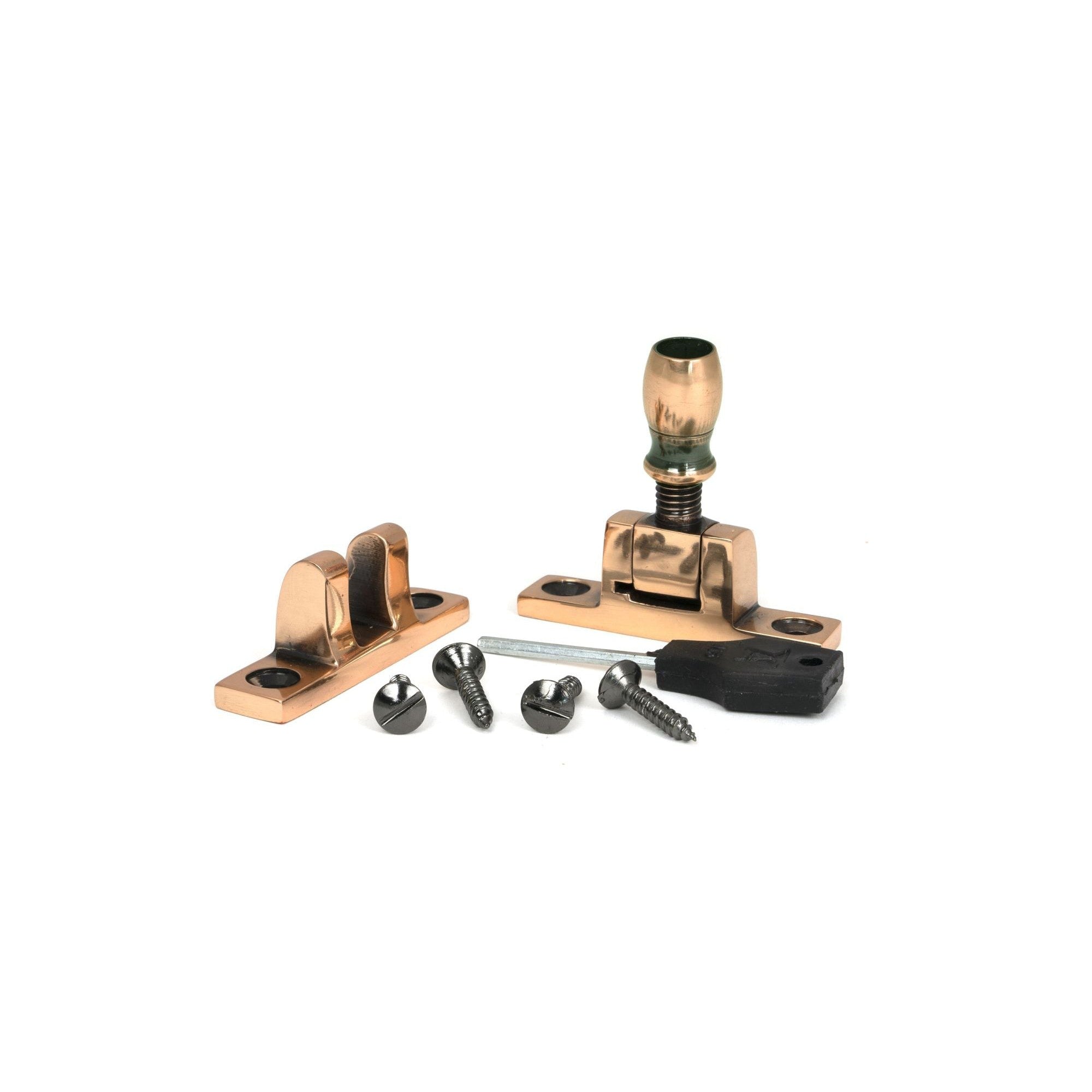 Polished Bronze Mushroom Brighton Fastener - Narrow (Square) | From The Anvil - Brighton Fasteners - From The Anvil - Yester Home