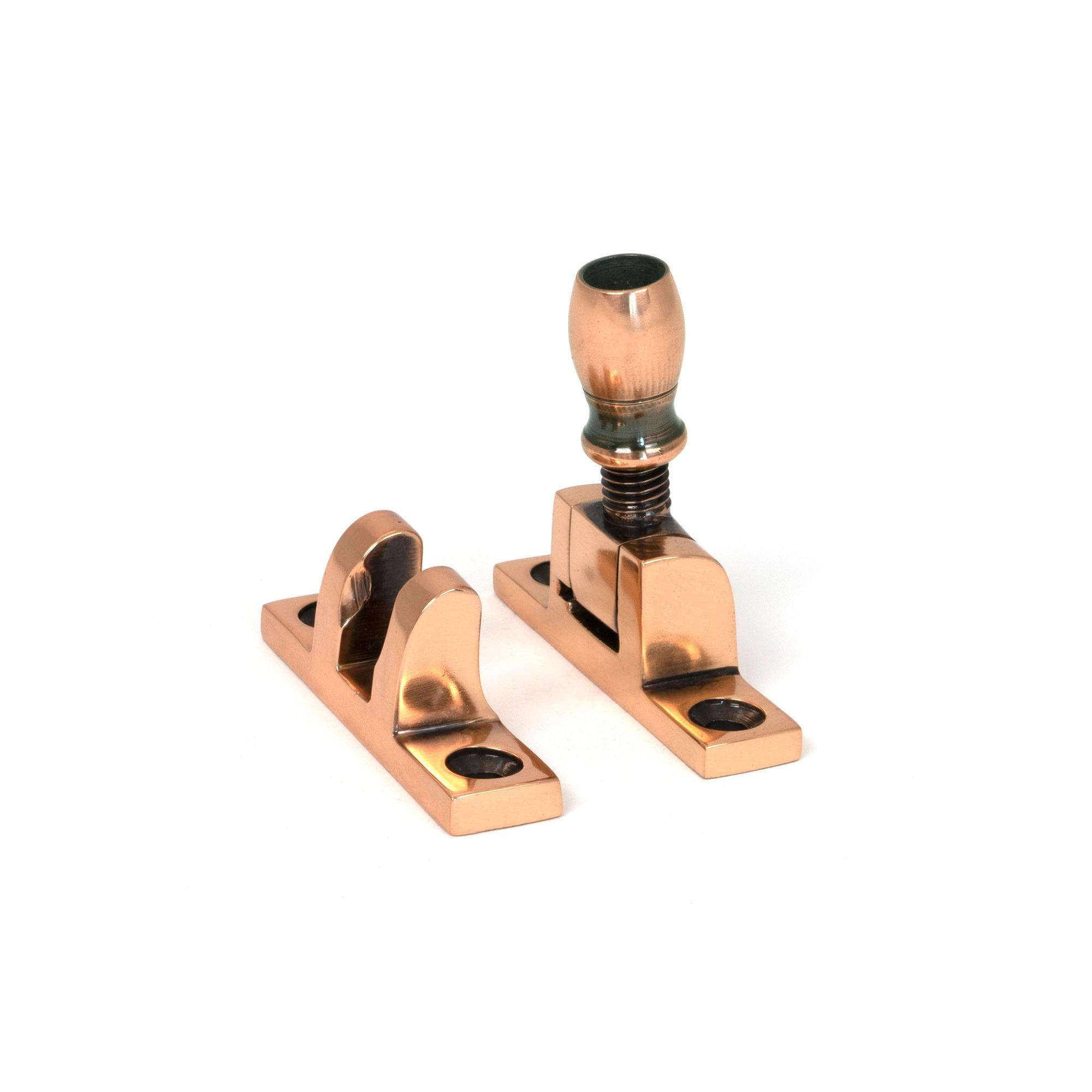 Polished Bronze Mushroom Brighton Fastener - Narrow (Square) | From The Anvil - Brighton Fasteners - From The Anvil - Yester Home