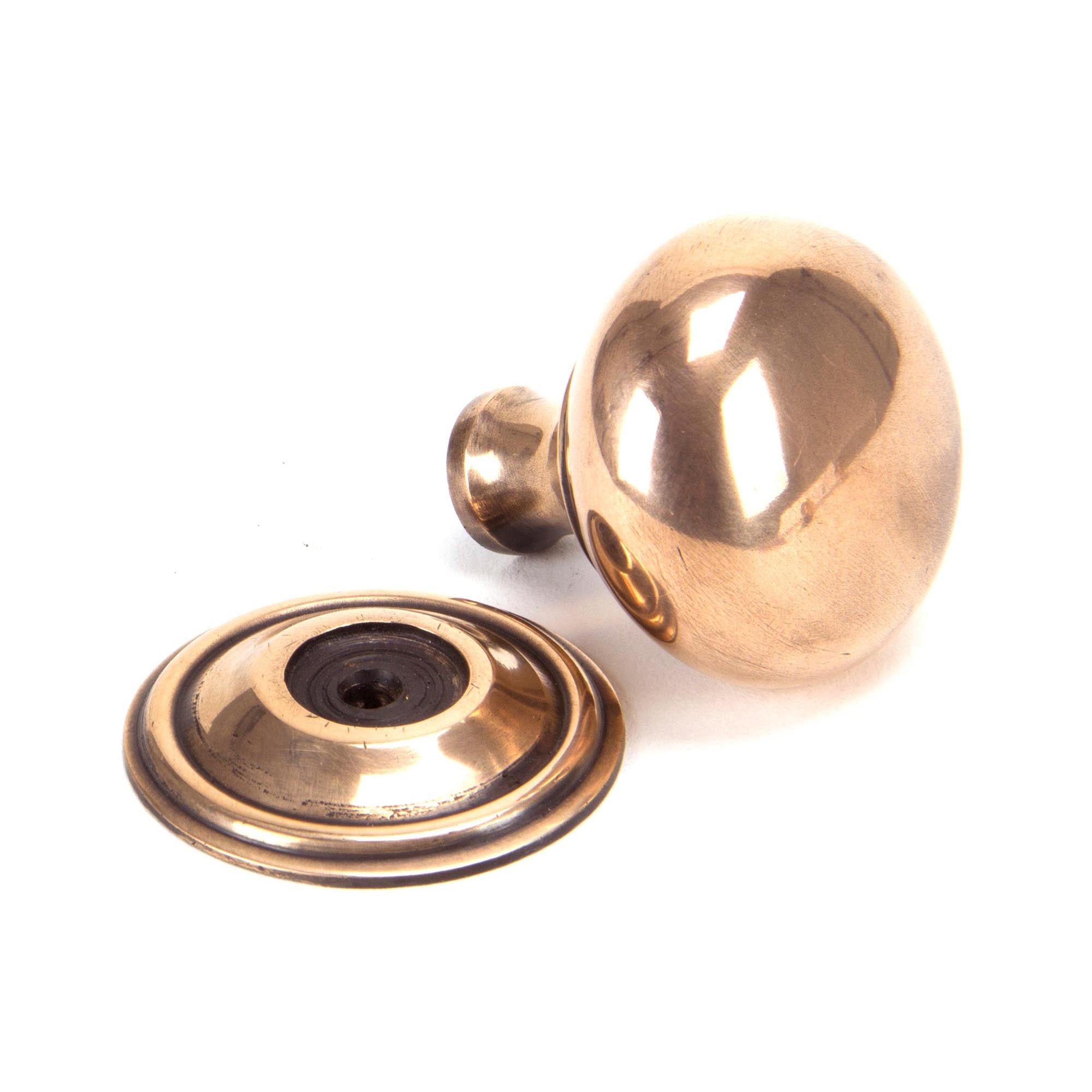 Polished Bronze Mushroom Cabinet Knob 38mm | From The Anvil - Cabinet Knobs - From The Anvil - Yester Home