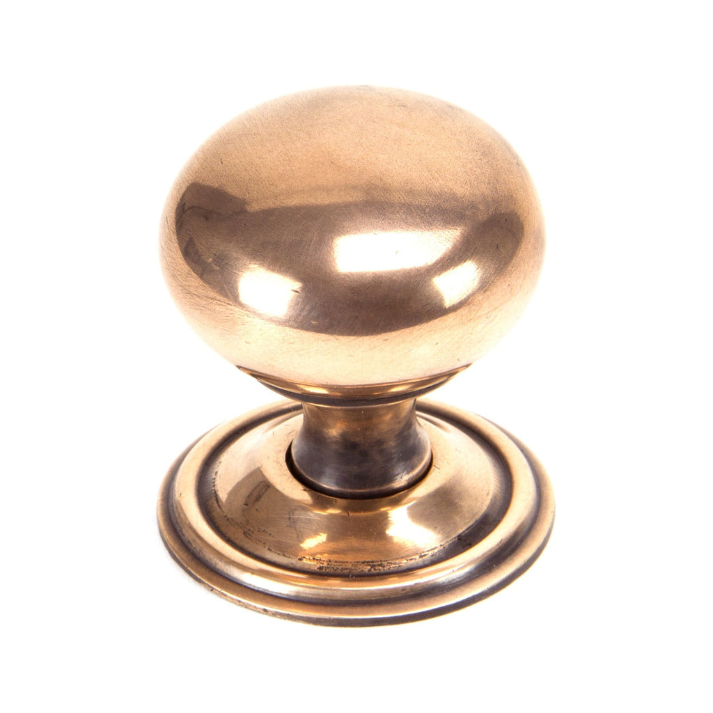 Polished Bronze Mushroom Cabinet Knob 38mm | From The Anvil