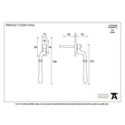 Polished Bronze Newbury Espag - LH | From The Anvil-Espag. Fasteners-Yester Home