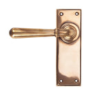 Polished Bronze Newbury Lever Latch Set | From The Anvil-Lever Latch-Yester Home
