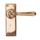 Polished Bronze Newbury Lever Lock Set | From The Anvil - Lever Lock - From The Anvil - Yester Home
