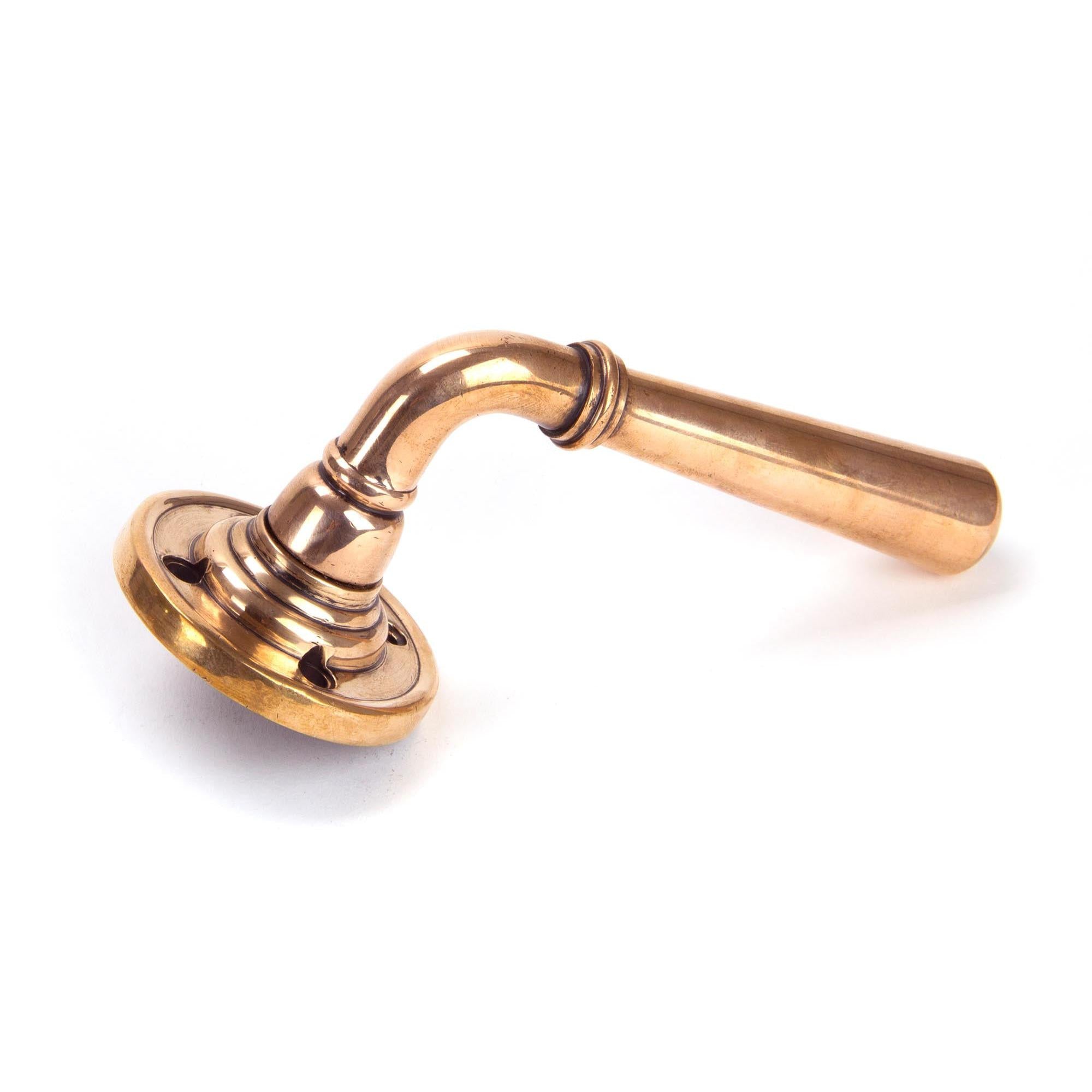 Polished Bronze Newbury Lever on Rose Set | From The Anvil - Lever on Rose - From The Anvil - Yester Home