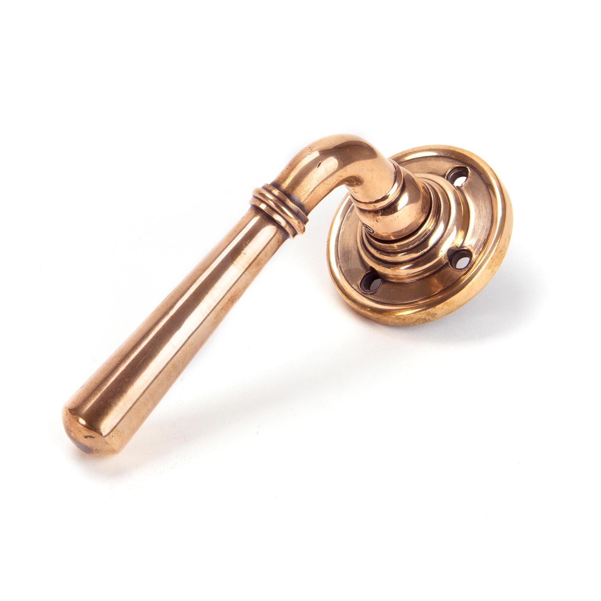 Polished Bronze Newbury Lever on Rose Set - Unsprung | From The Anvil - Lever on Rose - From The Anvil - Yester Home