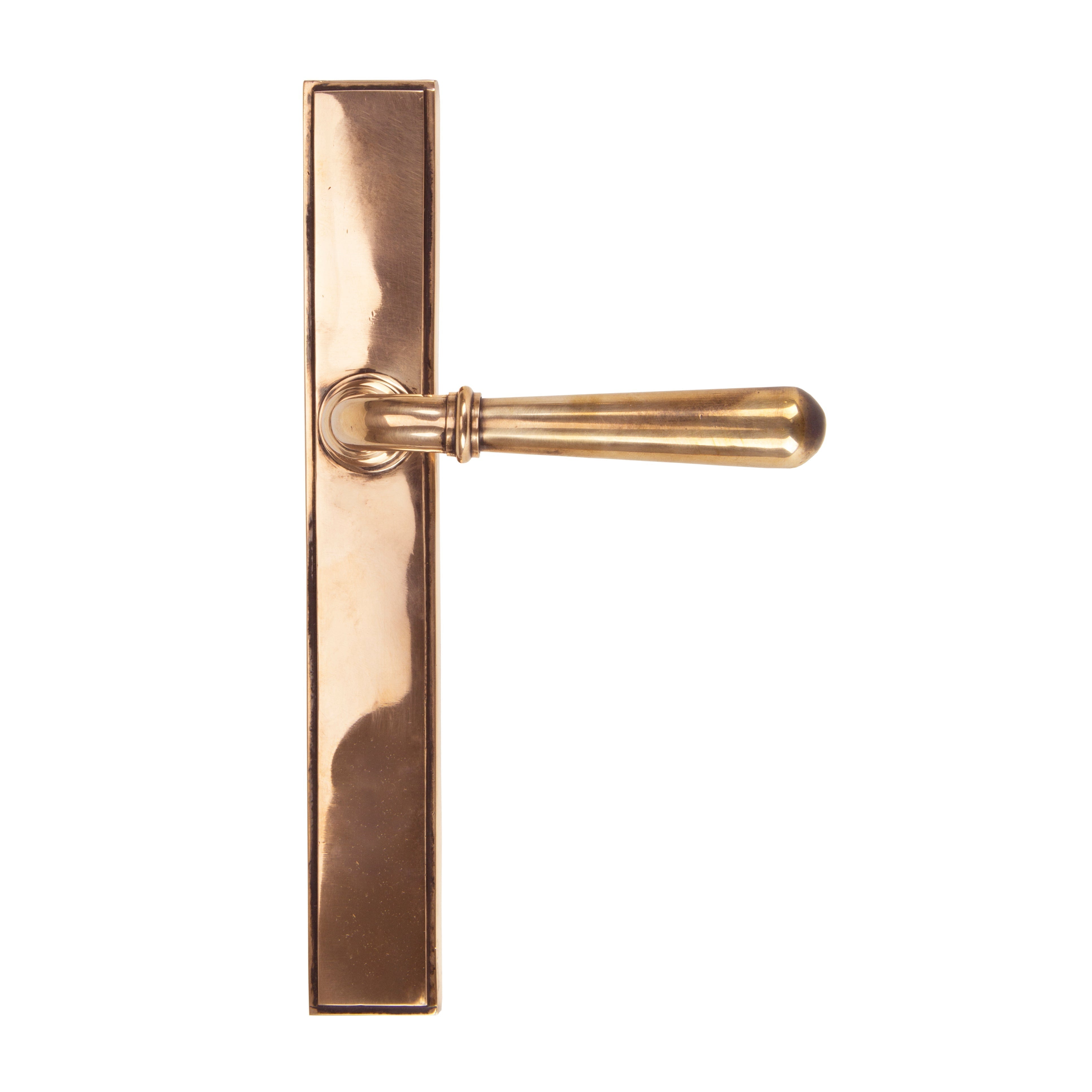 Polished Bronze Newbury Slimline Lever Latch Set | From The Anvil-Espagnolette-Yester Home