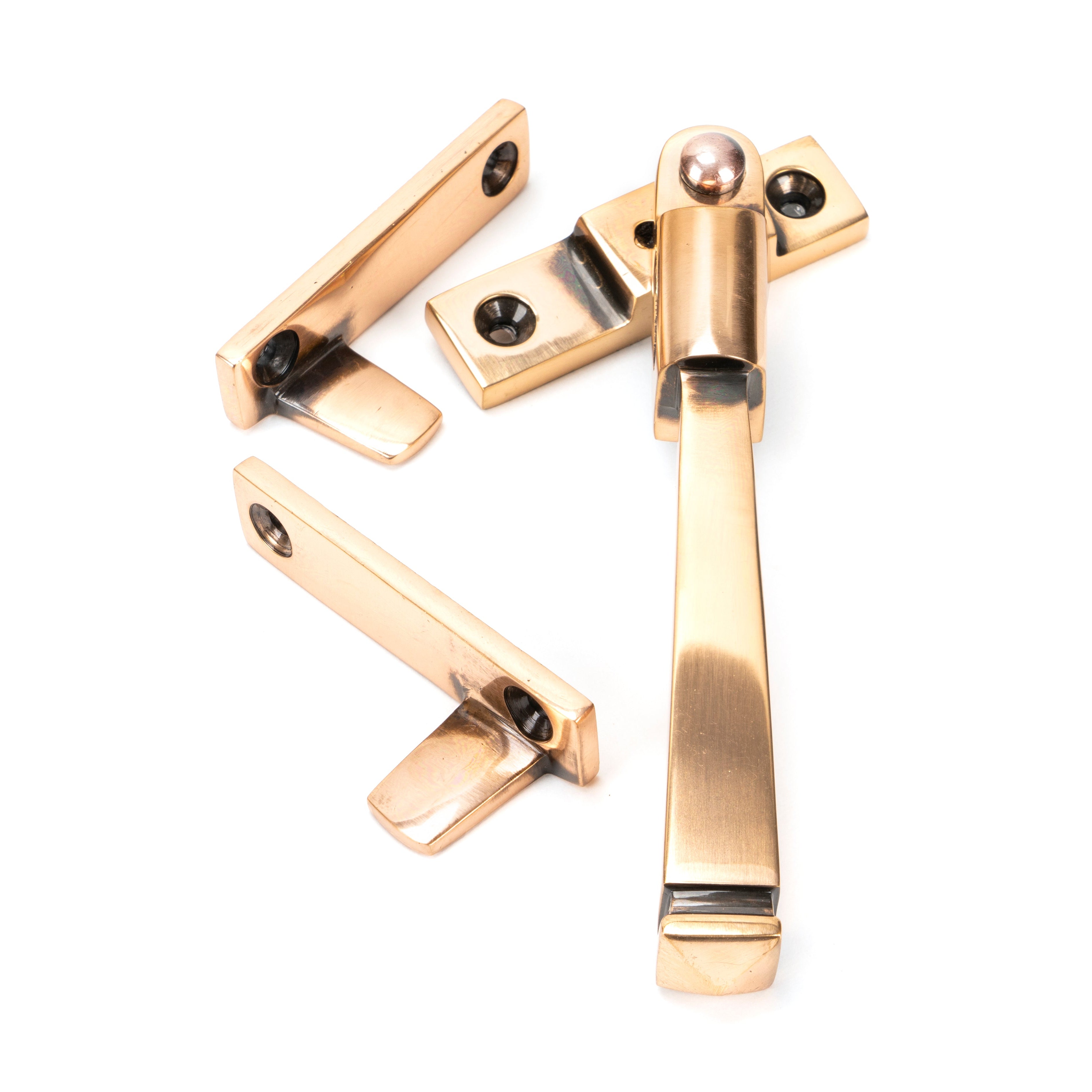 Polished Bronze Night-Vent Locking Avon Fastener | From The Anvil-Night-Vent Fasteners-Yester Home