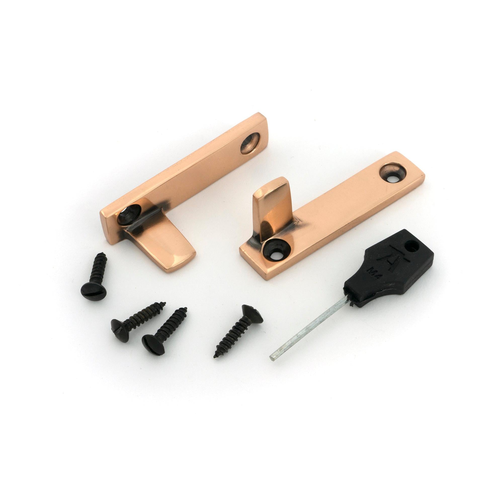 Polished Bronze Night-Vent Locking Brompton Fastener - Night-Vent Fasteners - From The Anvil - Yester Home