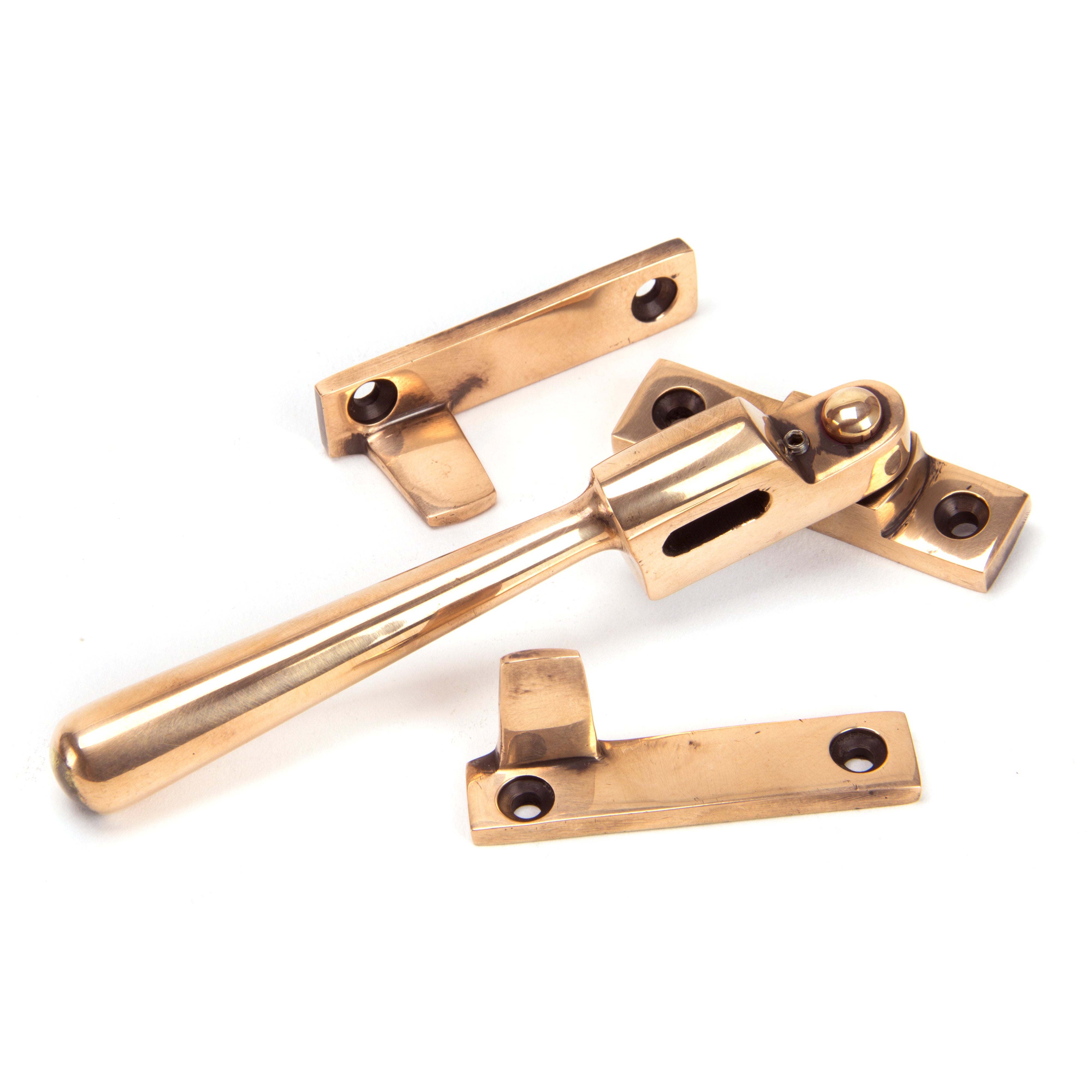 Polished Bronze Night-Vent Locking Newbury Fastener | From The Anvil-Night-Vent Fasteners-Yester Home