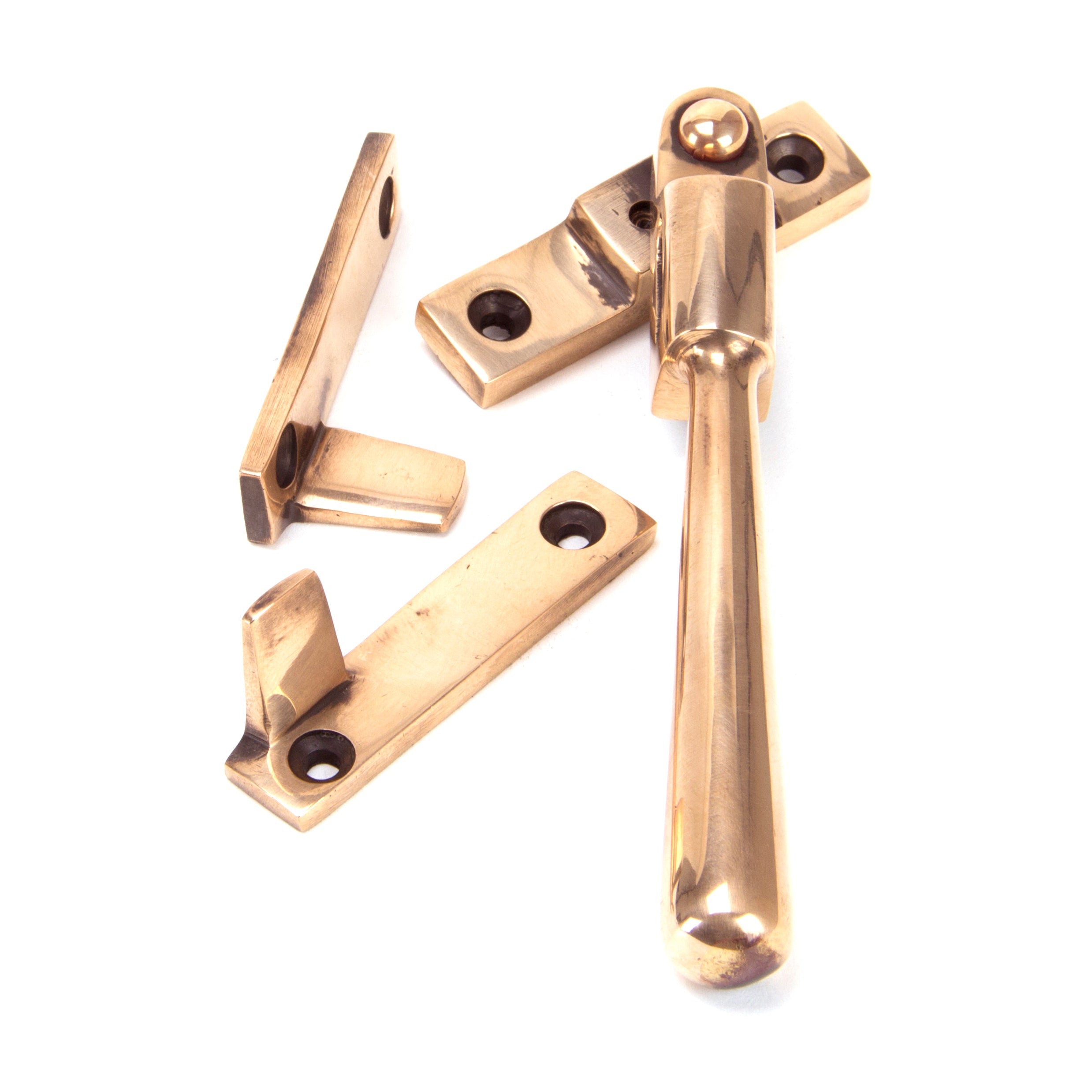 Polished Bronze Night-Vent Locking Newbury Fastener | From The Anvil-Night-Vent Fasteners-Yester Home