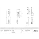 Polished Bronze Night-Vent Locking Reeded Fastener | From The Anvil - Night-Vent Fasteners - From The Anvil - Yester Home