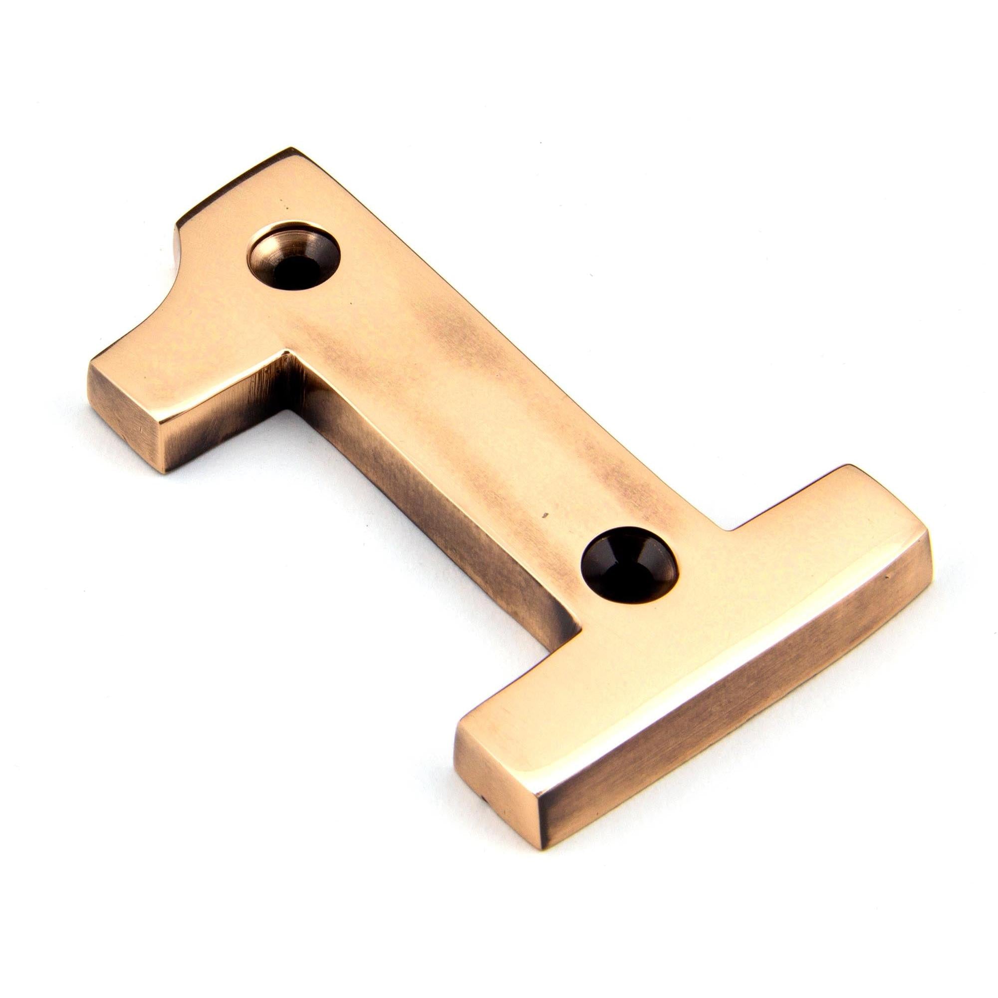 Polished Bronze Numeral 1 | From The Anvil - Numerals - From The Anvil - Yester Home