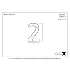 Polished Bronze Numeral 2 | From The Anvil-Numerals-Yester Home