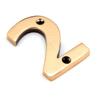 Polished Bronze Numeral 2 | From The Anvil - Numerals - From The Anvil - Yester Home
