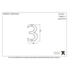 Polished Bronze Numeral 3 | From The Anvil-Numerals-Yester Home