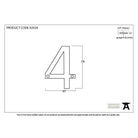 Polished Bronze Numeral 4 | From The Anvil-Numerals-Yester Home