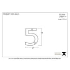 Polished Bronze Numeral 5 | From The Anvil-Numerals-Yester Home