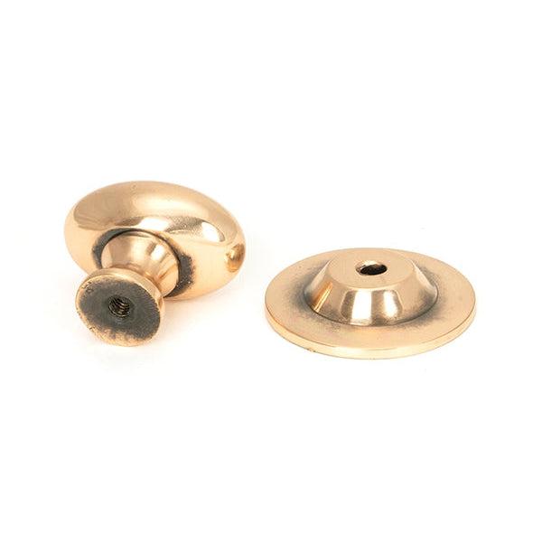 Polished Bronze Oval Cabinet Knob 33mm | From The Anvil-Cabinet Knobs-Yester Home