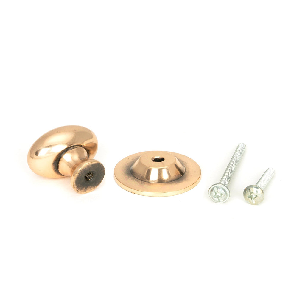 Polished Bronze Oval Cabinet Knob 33mm | From The Anvil