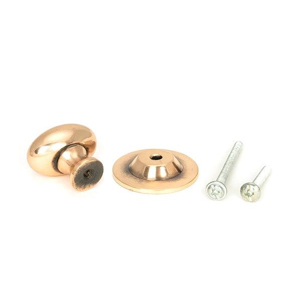 Polished Bronze Oval Cabinet Knob 33mm | From The Anvil-Cabinet Knobs-Yester Home