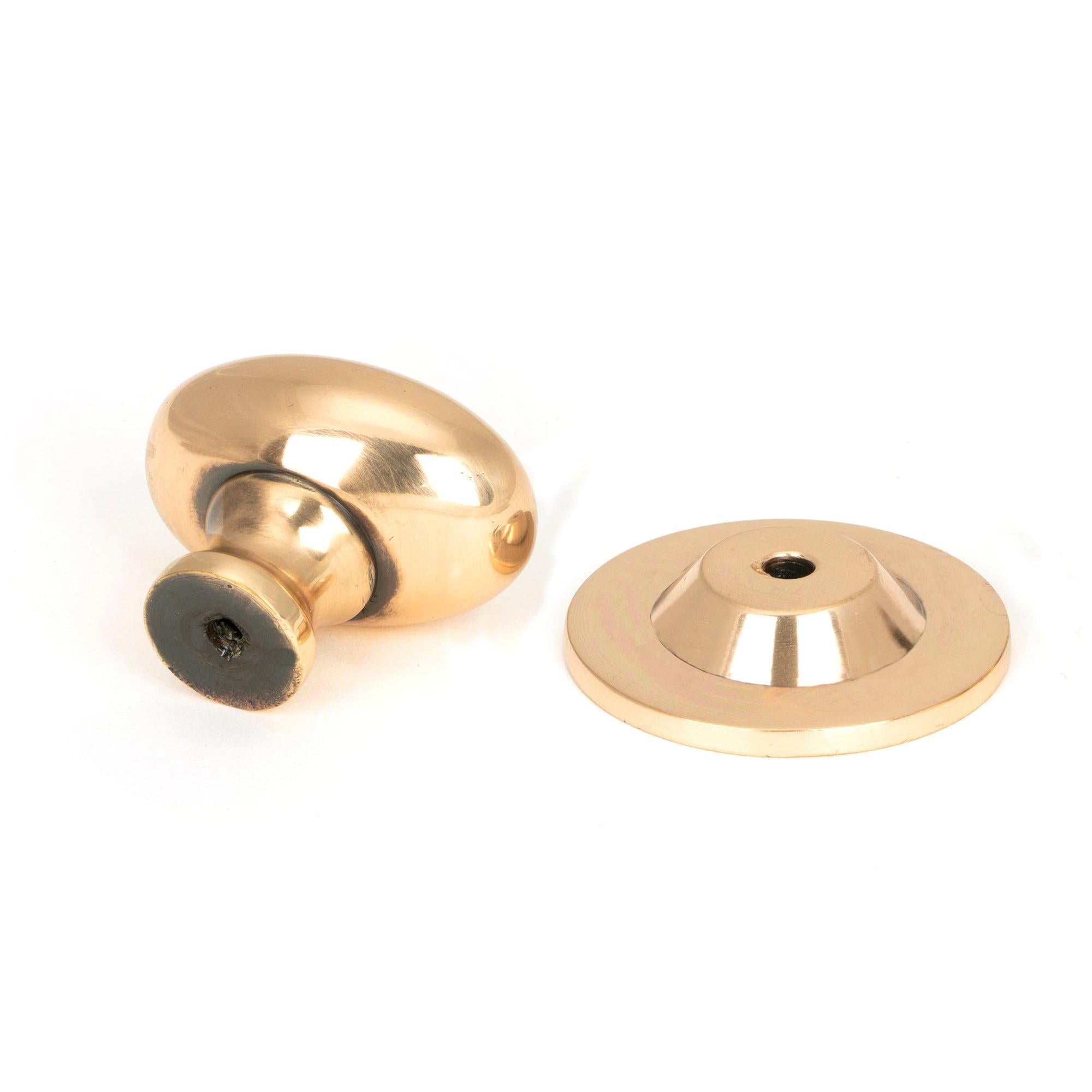 Polished Bronze Oval Cabinet Knob 40mm | From The Anvil - Cabinet Knobs - From The Anvil - Yester Home