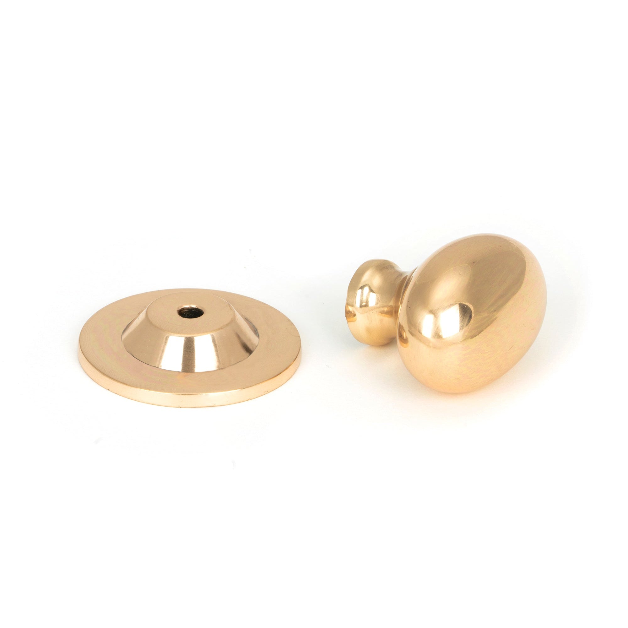Polished Bronze Oval Cabinet Knob 40mm | From The Anvil-Cabinet Knobs-Yester Home