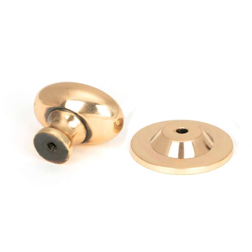 Polished Bronze Oval Cabinet Knob 40mm | From The Anvil-Cabinet Knobs-Yester Home