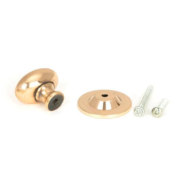 Polished Bronze Oval Cabinet Knob 40mm | From The Anvil-Cabinet Knobs-Yester Home