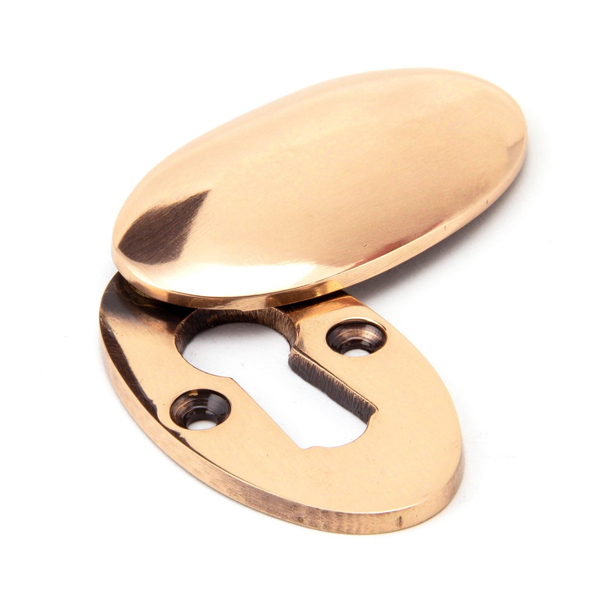 Polished Bronze Oval Escutcheon & Cover | From The Anvil - Escutcheons - From The Anvil - Yester Home
