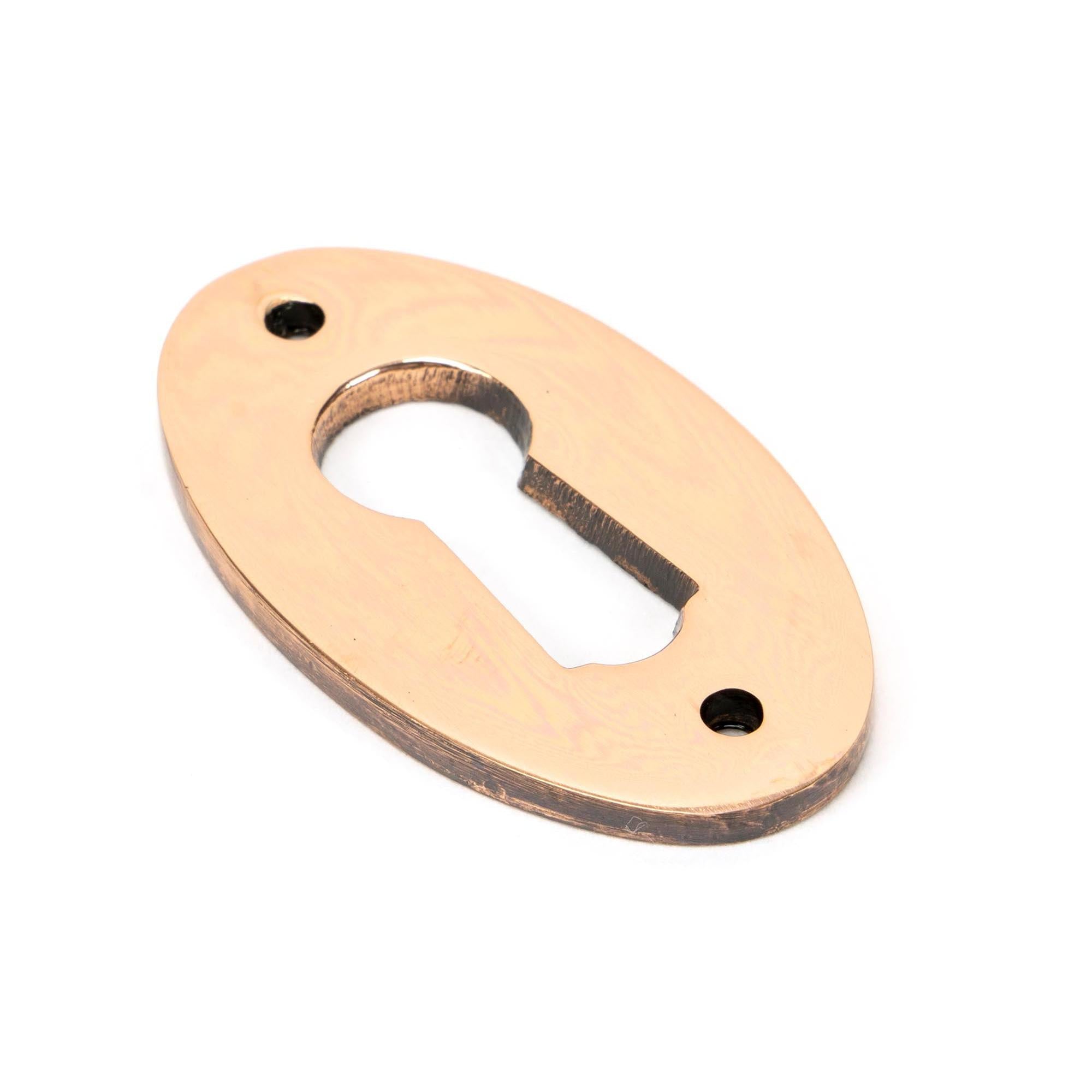 Polished Bronze Oval Escutcheon | From The Anvil - Escutcheons - From The Anvil - Yester Home