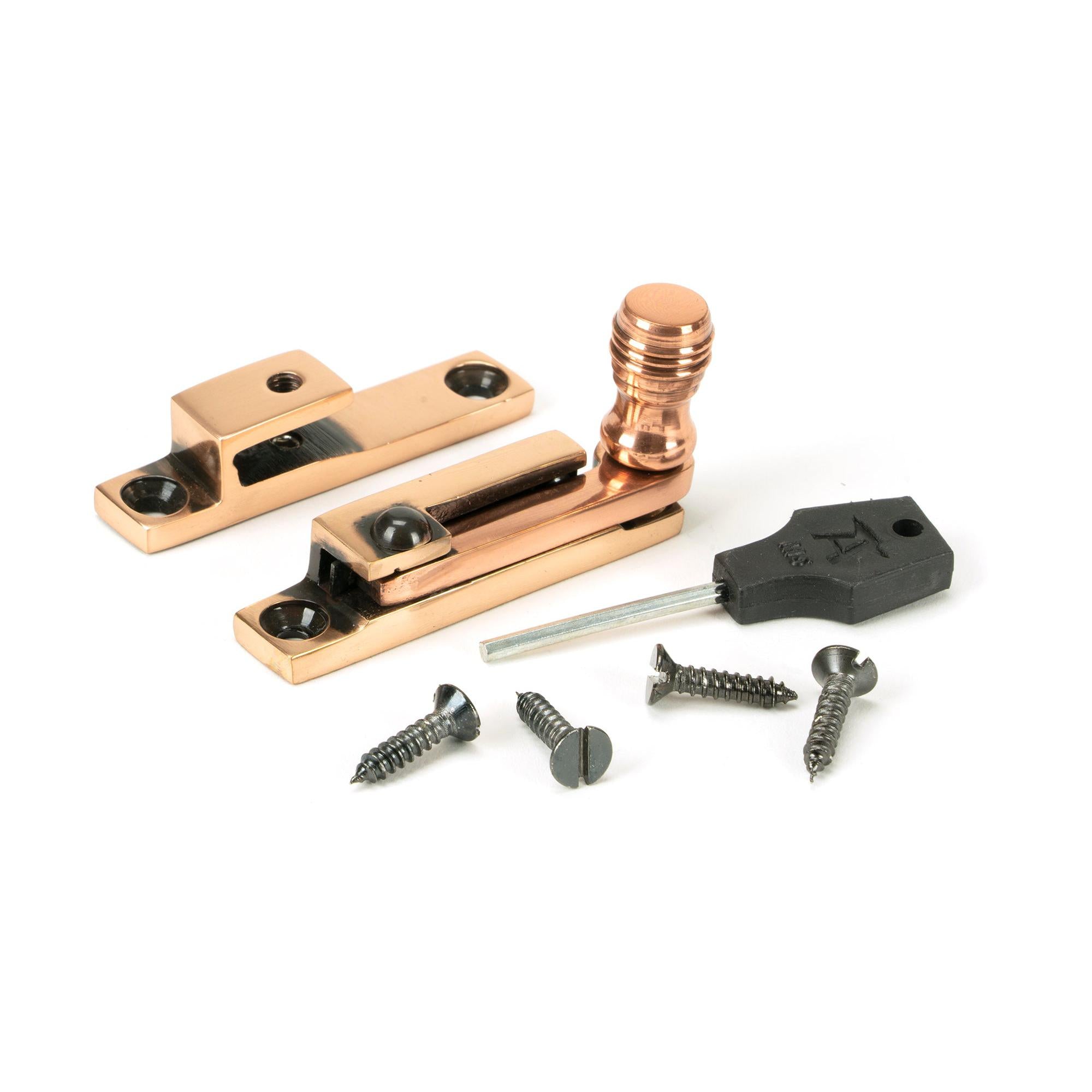 Polished Bronze Prestbury Quadrant Fastener - Narrow | From The Anvil - Quadrant Fasteners - From The Anvil - Yester Home
