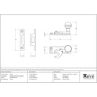 Polished Bronze Prestbury Sash Hook Fastener | From The Anvil-Sash Hook Fasteners-Yester Home