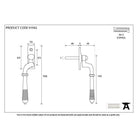 Polished Bronze Reeded Espag - LH | From The Anvil-Espag. Fasteners-Yester Home