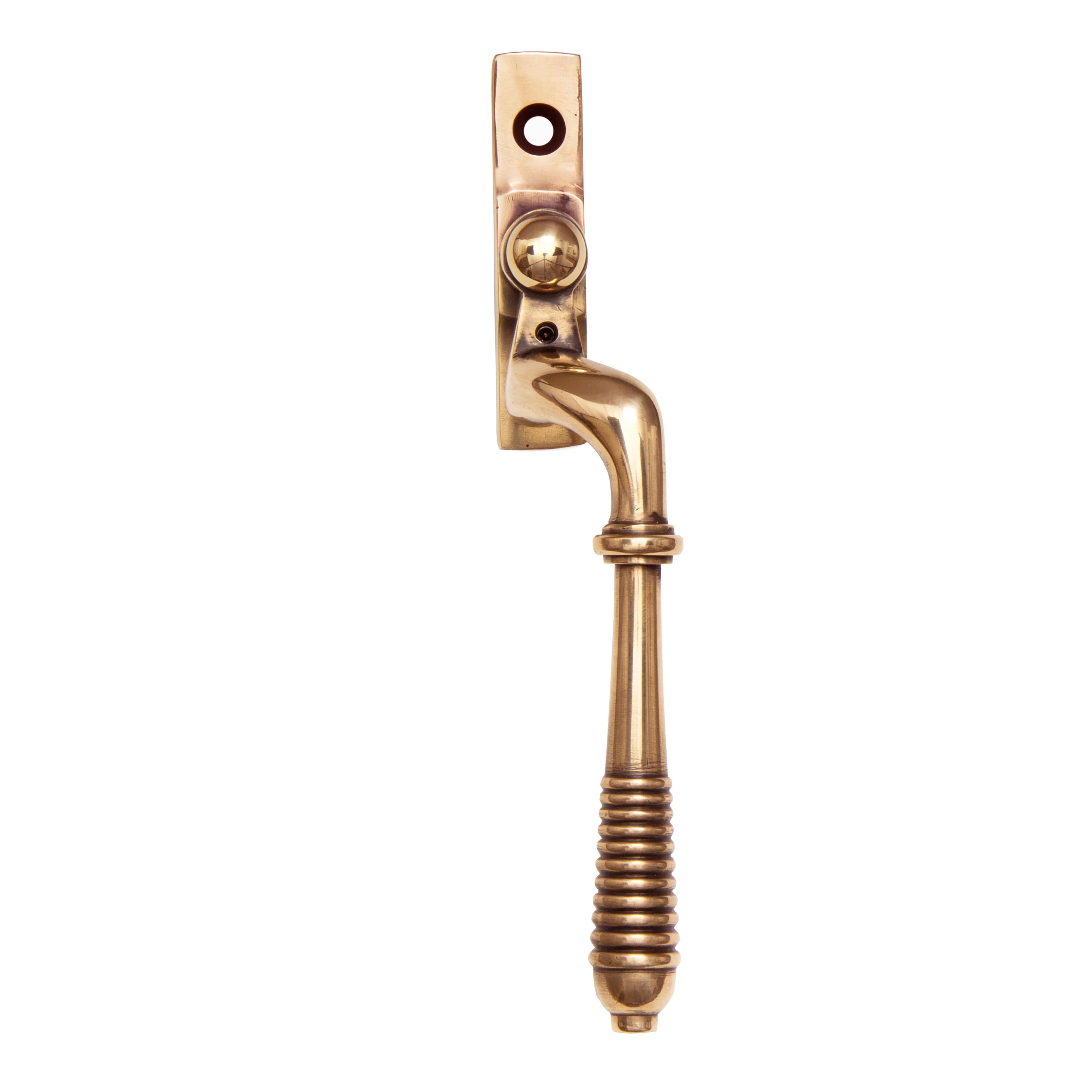 Polished Bronze Reeded Espag - RH | From The Anvil - Espag. Fasteners - From The Anvil - Yester Home