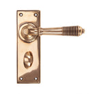 Polished Bronze Reeded Lever Bathroom Set | From The Anvil - Lever Bathroom - From The Anvil - Yester Home