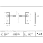 Polished Bronze Reeded Lever Lock Set | From The Anvil-Lever Lock-Yester Home