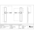 Polished Bronze Reeded Slimline Lever Latch Set | From The Anvil - Espagnolette - From The Anvil - Yester Home
