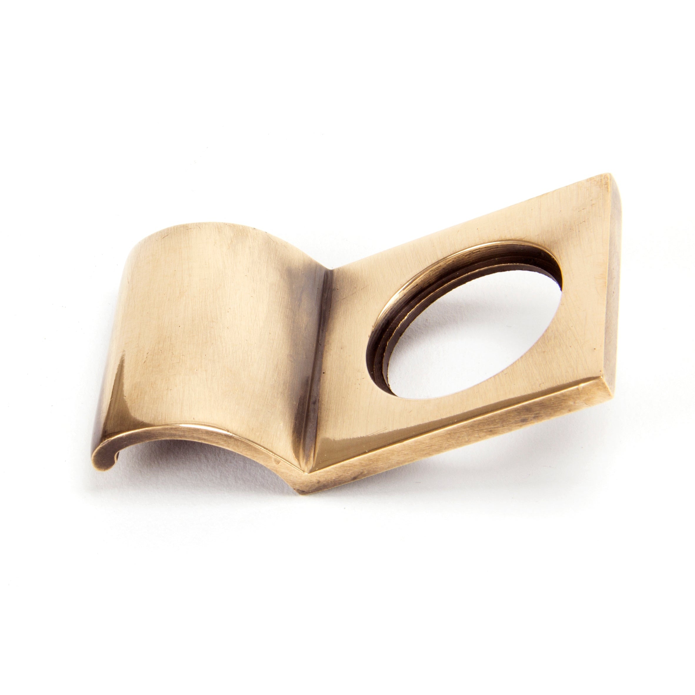 Polished Bronze Rim Cylinder Pull | From The Anvil-Rim Cylinder Pulls-Yester Home