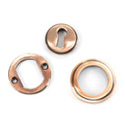Polished Bronze Round Escutcheon (Art Deco) | From The Anvil-Escutcheons-Yester Home