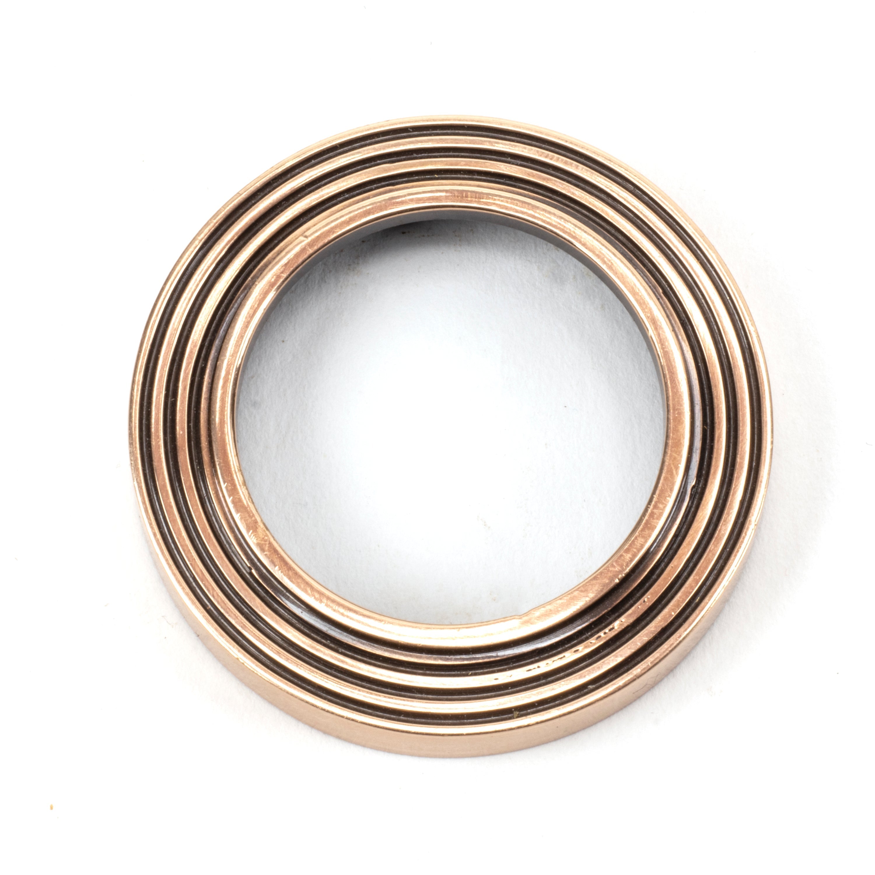 Polished Bronze Round Escutcheon (Beehive) | From The Anvil-Escutcheons-Yester Home
