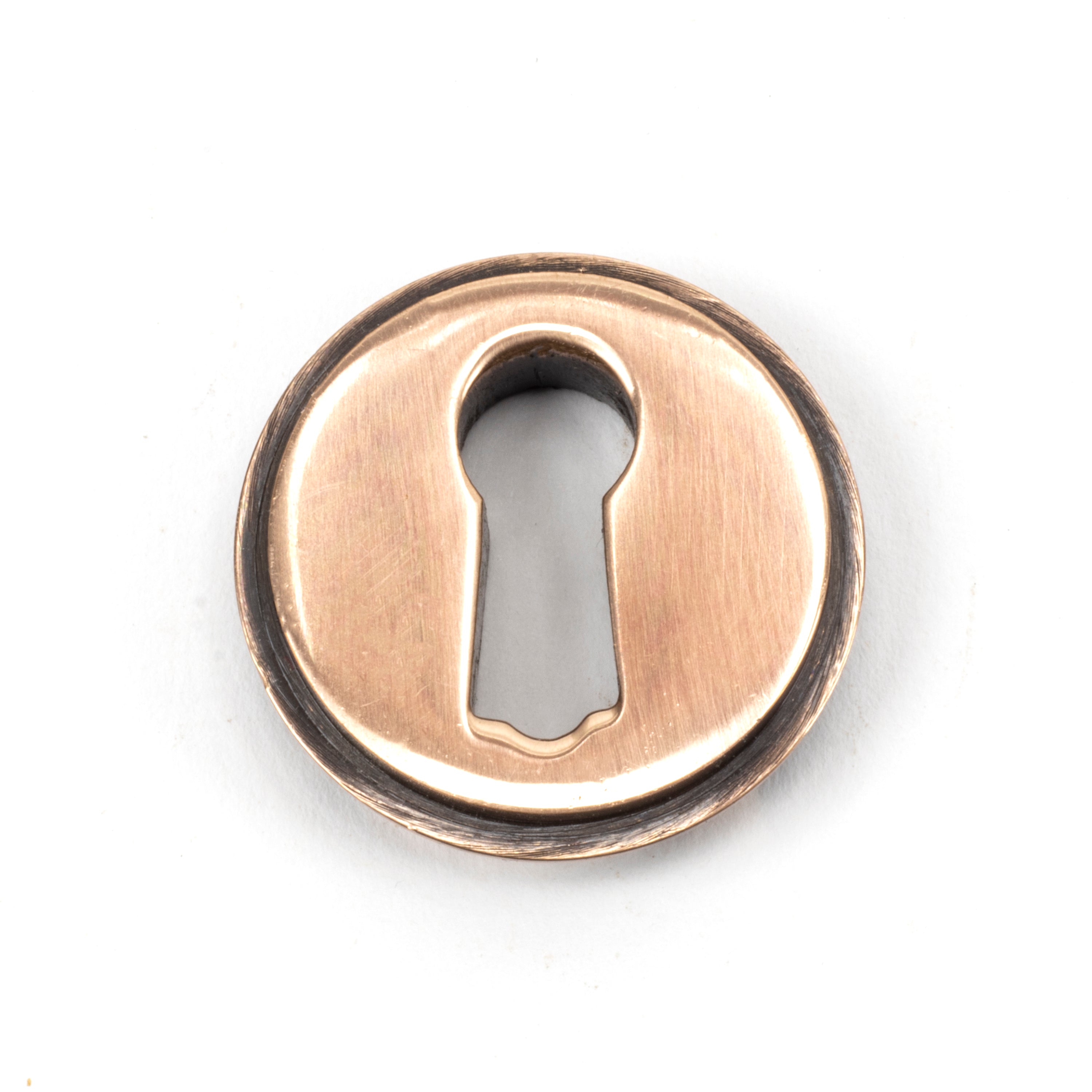 Polished Bronze Round Escutcheon (Plain) | From The Anvil-Escutcheons-Yester Home