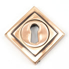 Polished Bronze Round Escutcheon (Square) | From The Anvil-Escutcheons-Yester Home