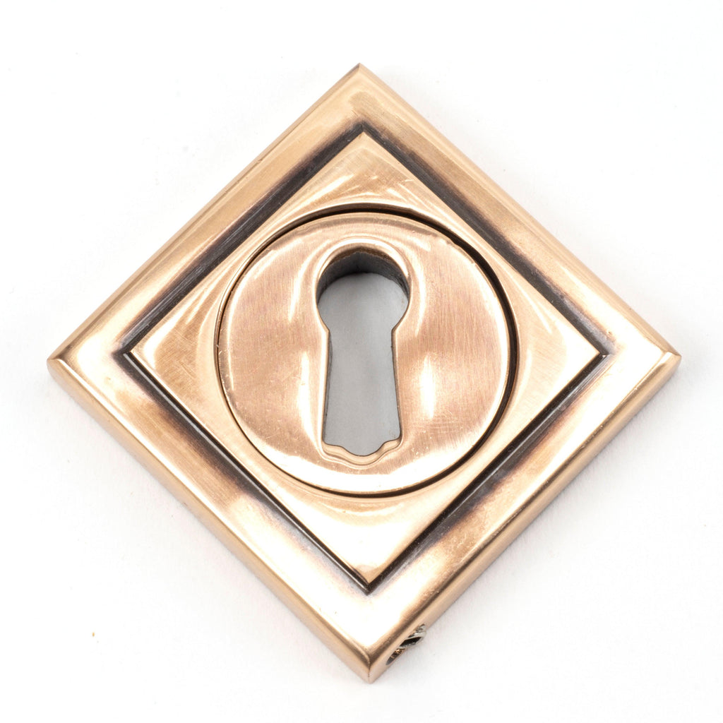 Polished Bronze Round Escutcheon (Square) | From The Anvil-Escutcheons-Yester Home