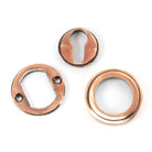 Polished Bronze Round Euro Escutcheon (Art Deco) | From The Anvil-Euro Escutcheons-Yester Home